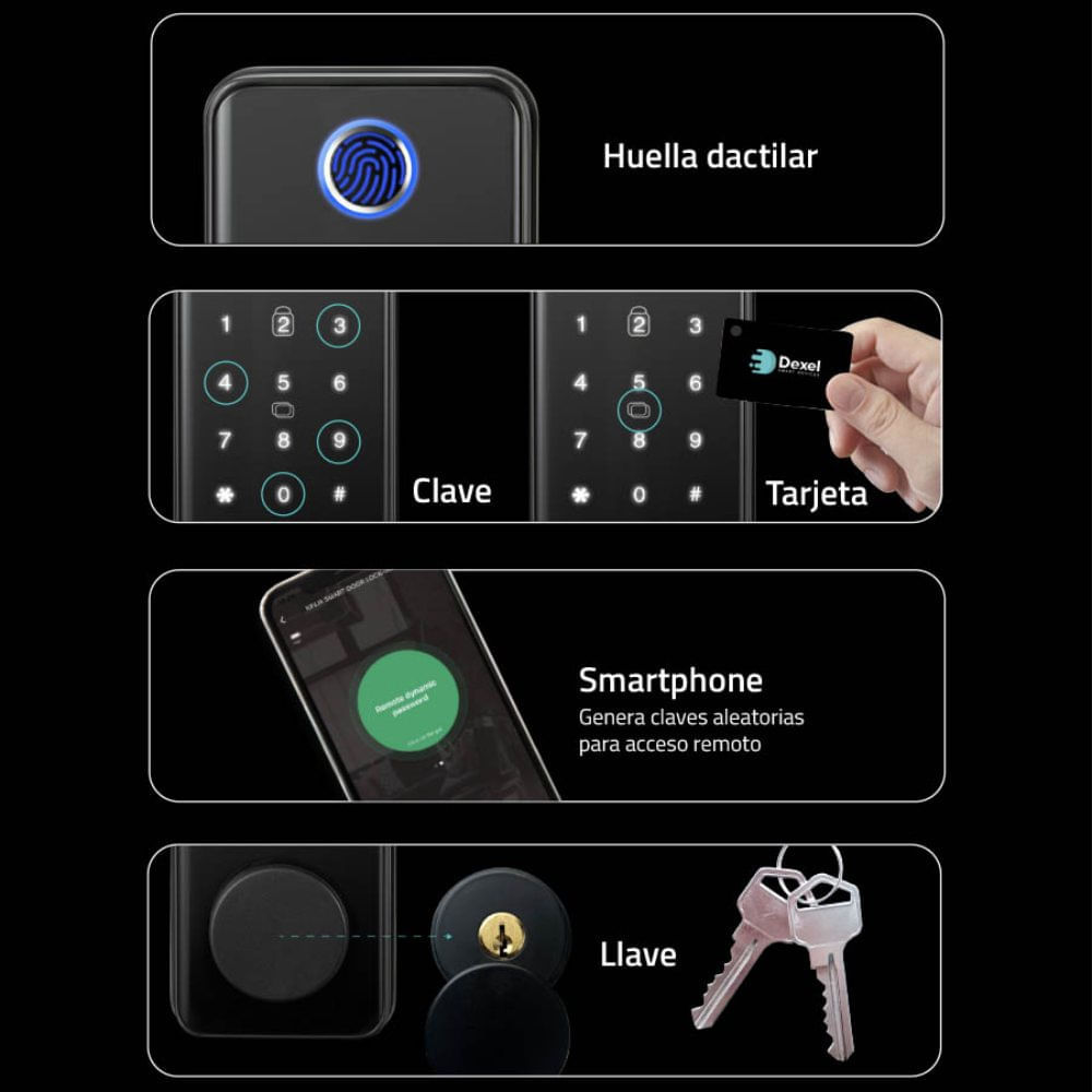 Cerradura inteligente wifi Dexel Conectividad WiFi