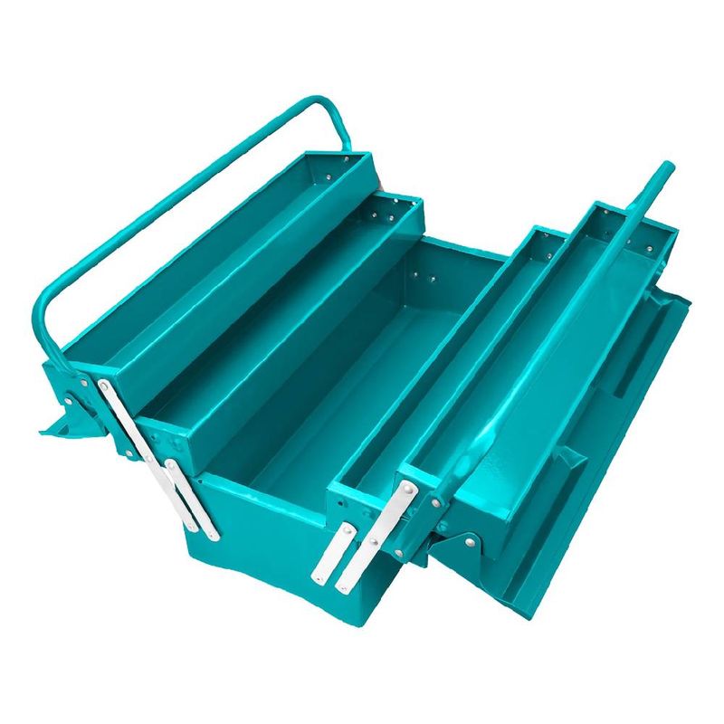 Caja Metalica de Herramientas Industrial Total P8930 | 495x200x290mm Color Verde-1752245513675