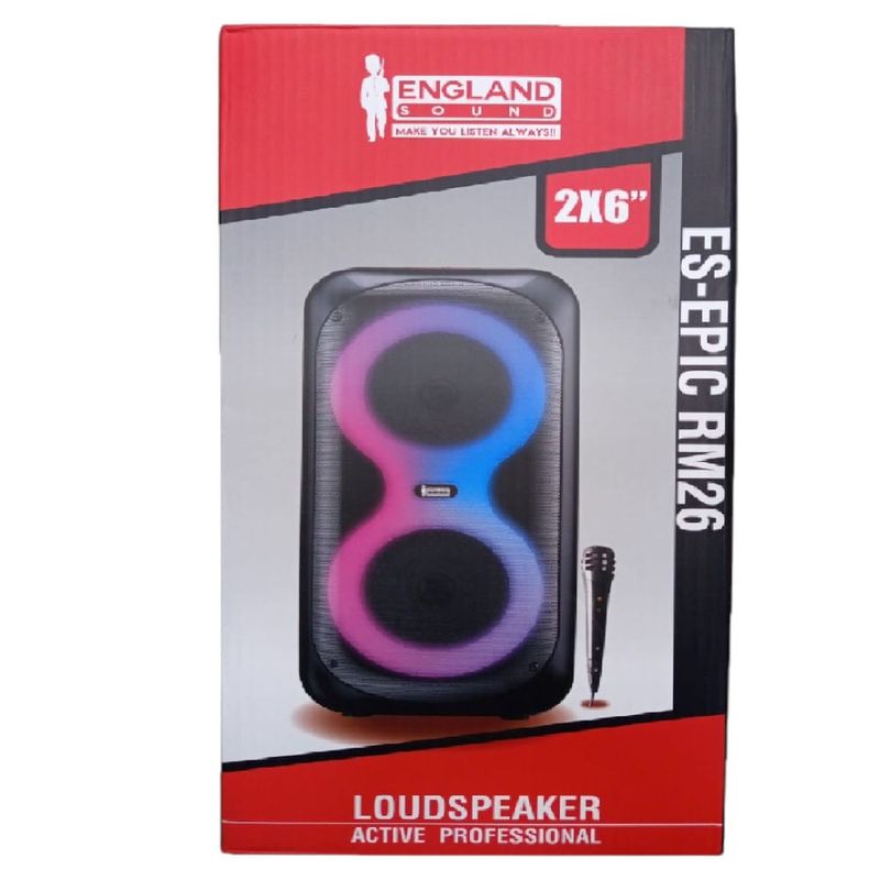 Combo Parlante England Sound recargable ES-EPIC RM26 + Parlante England Sound recargable portátil 8” ES-POWERMAX 8-BAT-1787772584017